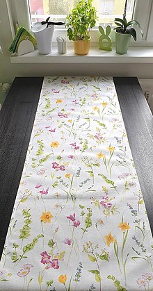 Úžitkový textil - Obrusy - štóly kvetové (Jarné kvety) - 13967408_