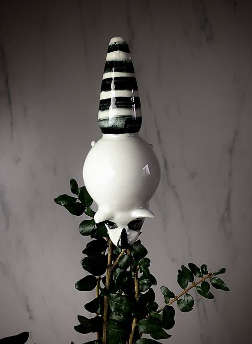 Dekorácie - štedrý špica zver (Čierno-biela) - 13967214_