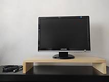 Úložné priestory & Organizácia - Drevený stojan pod monitor s USB HUB - pripojenie 1 káblom k PC (4 v 1) - 13968042_