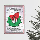 Dekorácie - Netradičný adventný kalendár cartoon ornamental (vianočný veniec-) - 13965734_