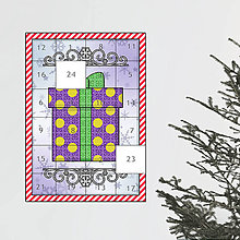 Dekorácie - Netradičný adventný kalendár cartoon ornamental (vianočný darček bodkovaný-) - 13965721_