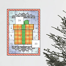 Dekorácie - Netradičný adventný kalendár cartoon ornamental (vianočný darček károvaný-) - 13965723_