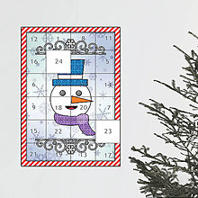 Dekorácie - Netradičný adventný kalendár cartoon ornamental (snehuliak-) - 13965741_