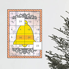 Dekorácie - Netradičný adventný kalendár cartoon ornamental (vianočný zvonček-) - 13965761_