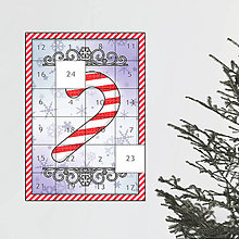 Dekorácie - Netradičný adventný kalendár cartoon ornamental (vianočné lízatko-) - 13965766_
