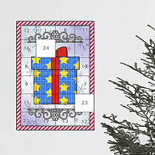 Dekorácie - Netradičný adventný kalendár cartoon ornamental (vianočný darček hviezdičkový) - 13966018_