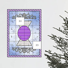 Dekorácie - Netradičný adventný kalendár cartoon ornamental (salónka) - 13966020_