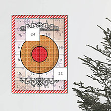 Dekorácie - Netradičný adventný kalendár cartoon ornamental (vianočné cukrovie-) - 13966032_