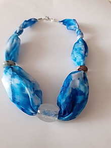 Náhrdelníky - Modré more - hodábny náhrdelník - 13969724_