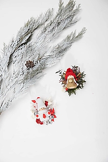 Brošne - Veselé vianočné brošničky "úsmev ako dar"  (Hnedý svetrík) - 13969998_