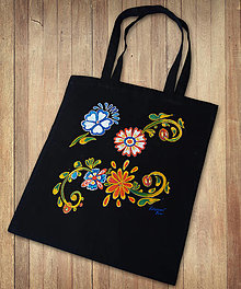 Nákupné tašky - Maľovaná taška s ornamentom - 13971610_