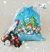 Úžitkový textil - SKLADOM - Mikulášské/Vianočné vrecká Santa, Snehuliak + MENO dieťaťa - 13973413_