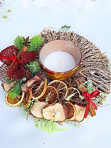 Dekorácie - Vianočný veniec so sviečkou - 13972165_