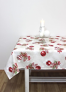Úžitkový textil - obrus Vianoce krém - 13978961_