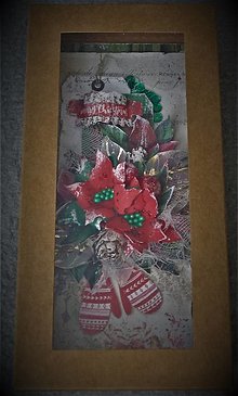 Papiernictvo - Podlhovastý vianočný pozdrav RUKAVIČKY v krabičke vhodné aj na peňažný dar - 13977406_