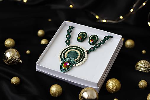 Darčekový set šujtášových šperkov - náhrdelník a náušnice