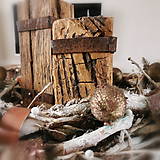 Svietidlá - Svietniky - recyklované drevo - 13974494_