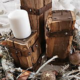 Svietidlá - Svietniky - recyklované drevo - 13974499_