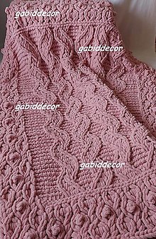 Úžitkový textil - Deka z vlny alize puffy - púdrovo ružová 3 - 13974612_