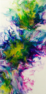 Obrazy - Túžba - abstraktný obraz - acrylic pouring - 13977185_