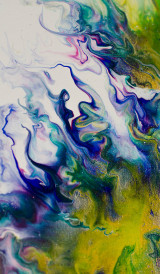 Obrazy - Túžba - abstraktný obraz - acrylic pouring - 13977192_