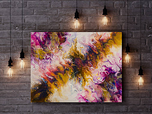Obrazy - Spomienky - abstraktný obraz - acrylic pouring - 13977111_