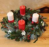 Sviečky - Adventné sviečky bielo-červené - 13975761_
