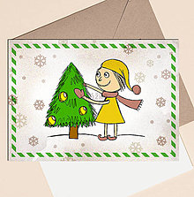 Papiernictvo - Vianočný pajác - vianočná pohľadnica (vintage) (zdobenie vianočného stromčeka) - 13974816_
