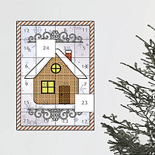 Dekorácie - Netradičný adventný kalendár cartoon ornamental (domček) - 13975112_