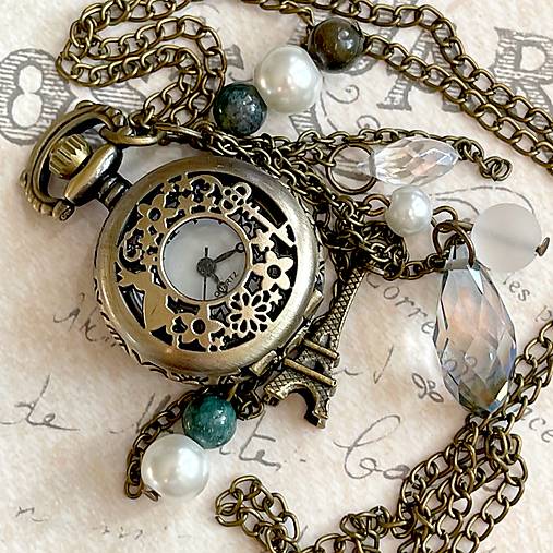 Pocket Watches & Gemstone Necklace / Hodinky na retiazke s minerálmi