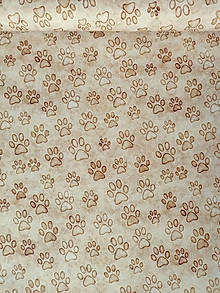 Textil - Dizajnová bavlna Felicity - Paws - 13980294_