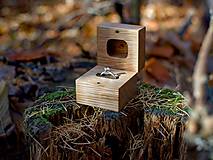 Prstene - Drevená krabička na snubný prsteň - Klasik dub - 13983066_