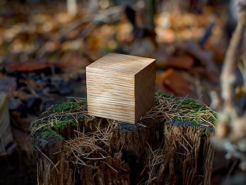 Drevená krabička na snubný prsteň - Klasik dub