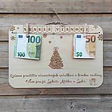 Tabuľky - Vianočná tabuľka na darovanie peňazí - 13980834_