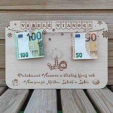 Tabuľky - Vianočná tabuľka na darovanie peňazí (Dizajn so svietnikom) - 13980837_