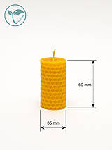 Sviečky - Sviečka z včelieho vosku - 13980560_
