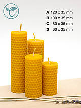 Sviečky - Súprava sviečok z včelieho vosku - 13980742_