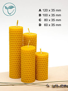 Sviečky - Súprava sviečok z včelieho vosku - 13980742_