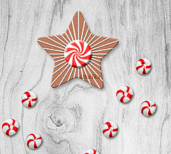 Grafika - Vianočný grafický perník s polevou (hviezda (mentolový cukrík)) - 13983025_