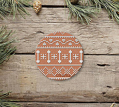 Grafika - Vianočný grafický perník s polevou (vianočná guľa (krajka)) - 13983030_