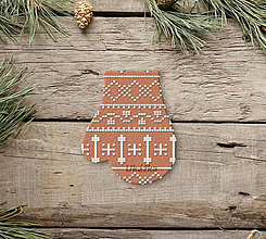 Grafika - Vianočný grafický perník s polevou (rukavica (krajka)) - 13983034_