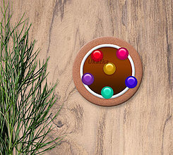 Grafika - Vianočný grafický perník s polevou (vianočná guľa (lentilky a čokoláda)) - 13983039_