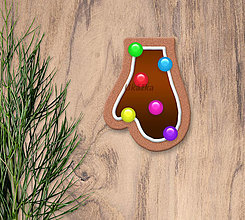 Grafika - Vianočný grafický perník s polevou (rukavica (lentilky a čokoláda)) - 13983043_