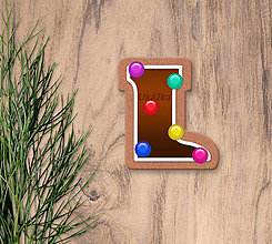 Grafika - Vianočný grafický perník s polevou (čižmička (lentilky a čokoláda)) - 13983044_