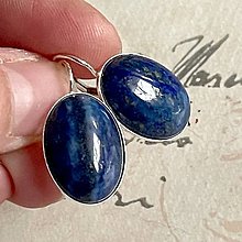 Náušnice - Classic Gemstone Silver Ag925 Earrings (Lapis Lazuli Silver Ag925 Earrings  / Strieborné náušnice s lazuritom) - 13986598_