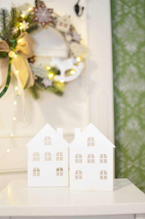 Dekorácie - Biele domčeky - 13986127_