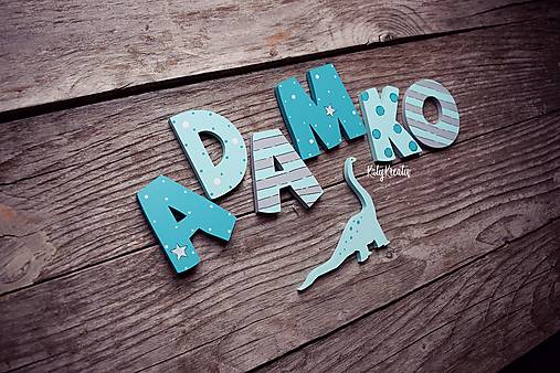 Tabuľky - 7cm písmenká so samolepom ADAMKO - 13985157_