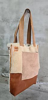 Veľké tašky - OVEČKA kožená veľká taška - 13984180_