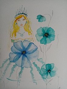 Kresby - Princezná kvetov - 13983560_