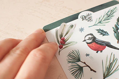 Papier - Samolepky - Zima - 13984196_